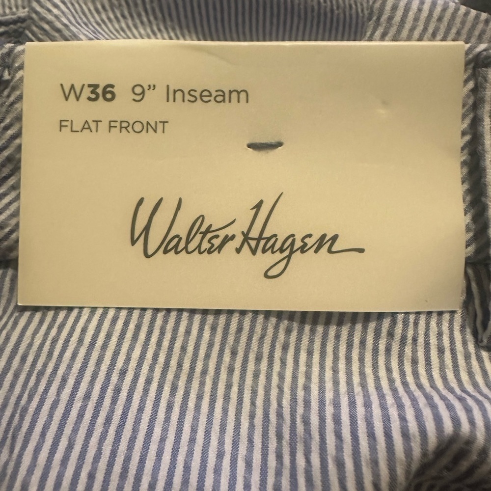 New Walter Hagen Men's Clubhouse Seersucker Golf Shorts 9” inseam chino stripes - Picture 8 of 10